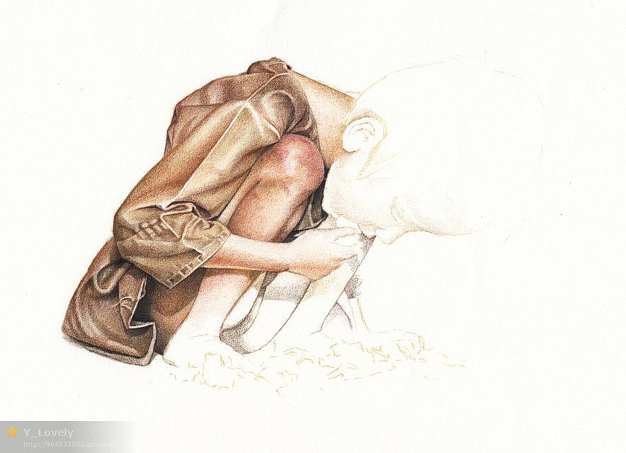 Y_Lovely 《拾饥》—— 彩铅画（图ZMTU5NDc5NzY=） - 绘画 - 站酷设计师Y_Lovely原创素材 - 站酷ZCOOL