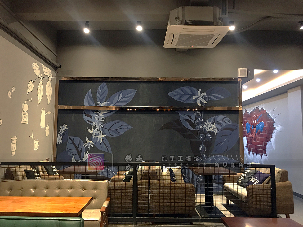 东城Incoffee2楼 墙绘壁画（图ZMjEzNjMxNjM2） - 新锐潮流插画 - 站酷设计师热血行者原创素材 - 站酷ZCOOL