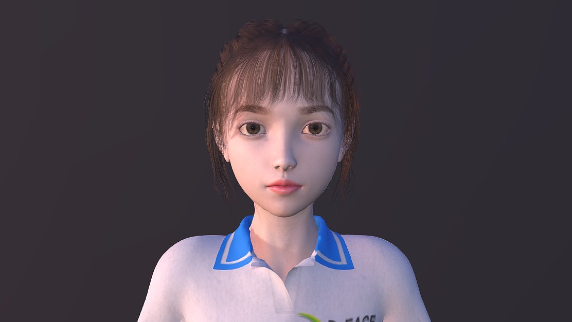 女大学生三维模型|三维|人物/生物|3d模型专家 - 原创作品 - 站酷