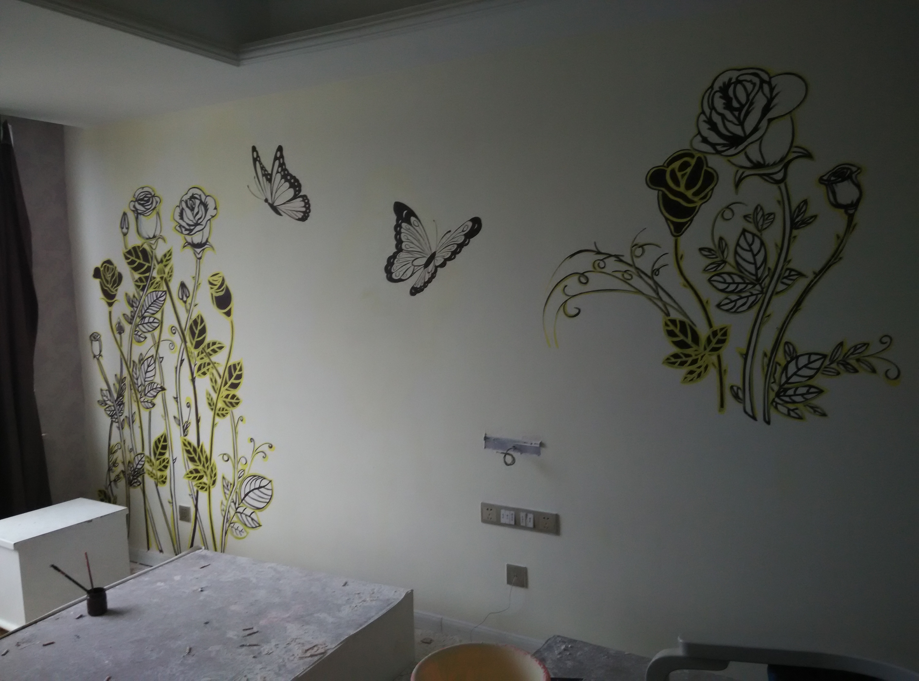 昆明家装彩绘昆明家居家装墙体彩绘墙画墙绘壁画制作