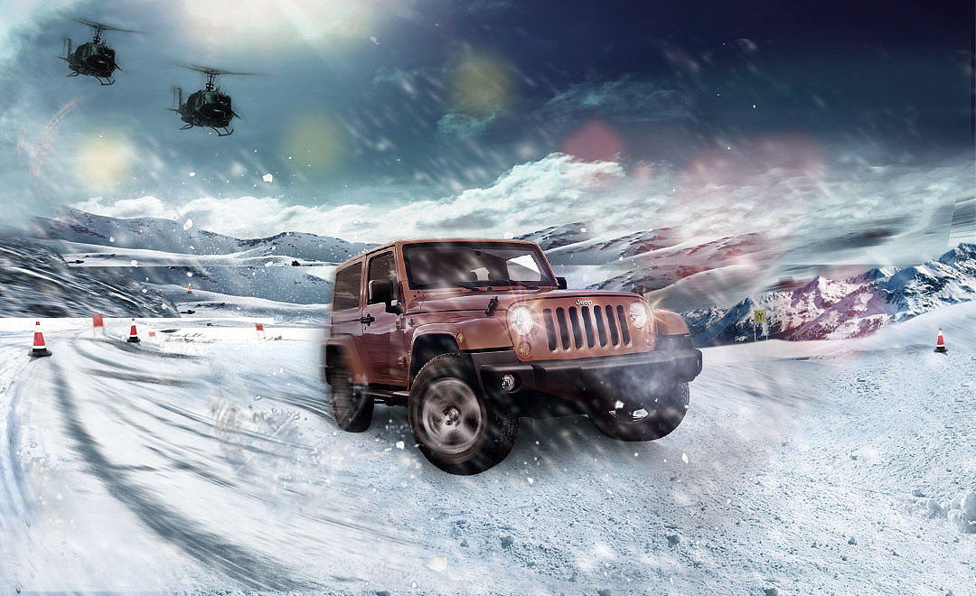 雪地jeep海报宣传