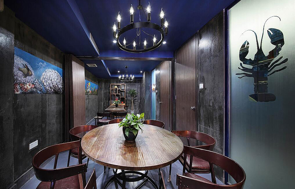 郑州一口鲜海鲜火锅店装修设计案例（图ZMTUzNDE0Nzc2） - 家装设计 - 站酷设计师郑州餐饮装修公司原创素材 - 站酷ZCOOL