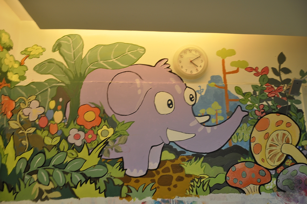 无锡格林希尔早教中心墙面装饰(老作品翻箱底的打包放站酷~O(∩_∩)O~~)