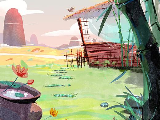 古诗词--《山中杂诗》配图