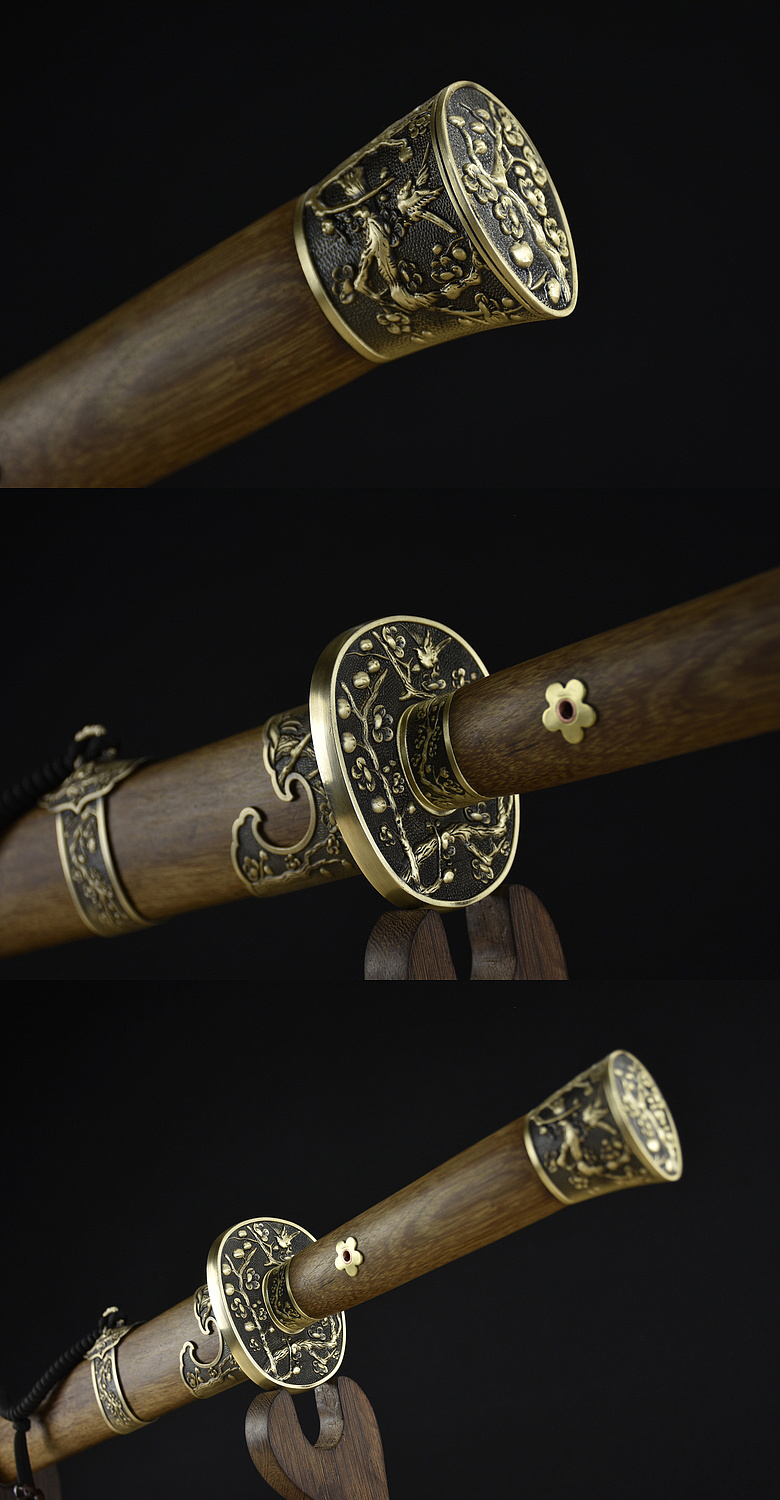 手修铜装折叠钢明腰刀和风堂美术刀剑