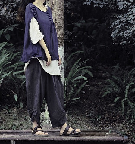 原创设计 女式冰丝棉竹节短袖文艺风格宽松t恤上衣（图ZMTAzMzE1NzY=） - 休闲/流行服饰 - 站酷设计师王善斌原创素材 - 站酷ZCOOL