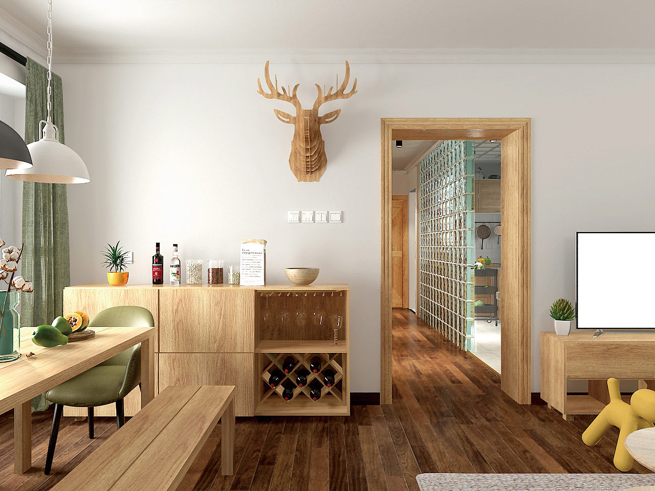 北欧风格混搭日式住宅设计（图ZODc3NjI1MzI=） - 家装设计 - 站酷设计师前意识叶平原创素材 - 站酷ZCOOL