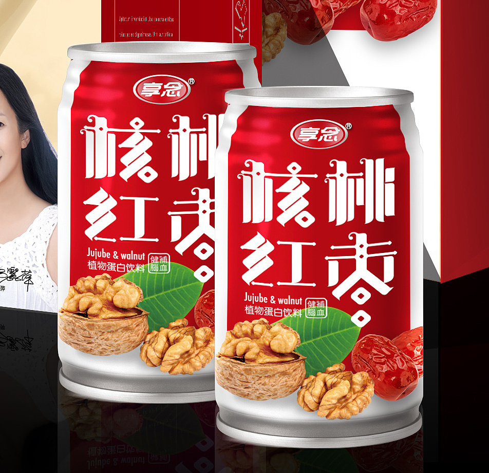 红枣核桃露包装