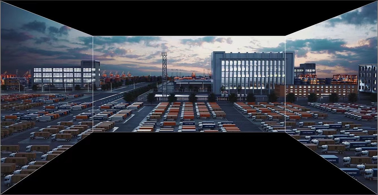 安全警示三折幕