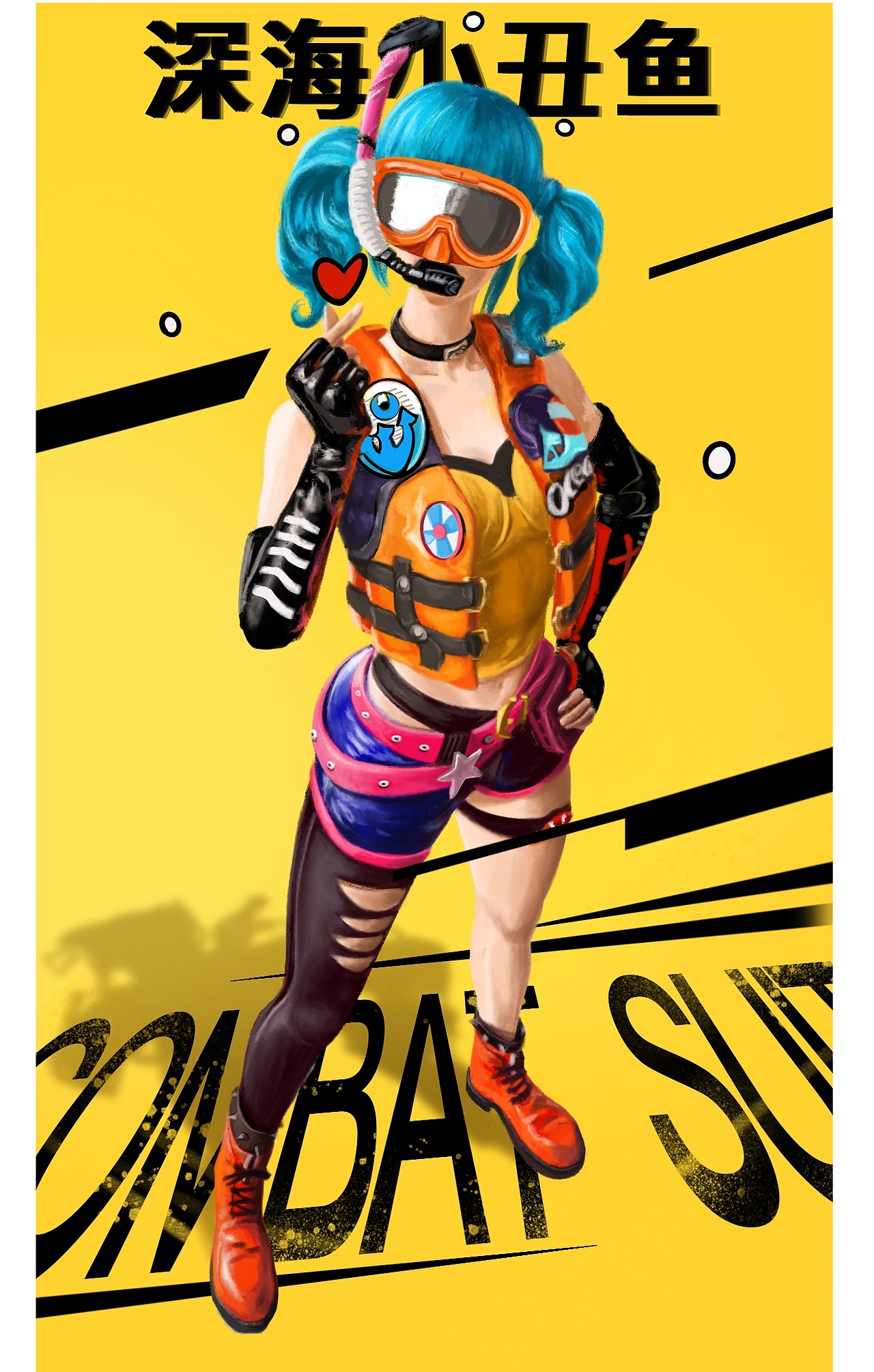 ipad手绘和平精英人物临摹3