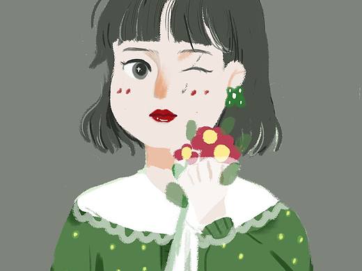 女孩插画