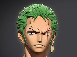 海贼王索隆头雕练习