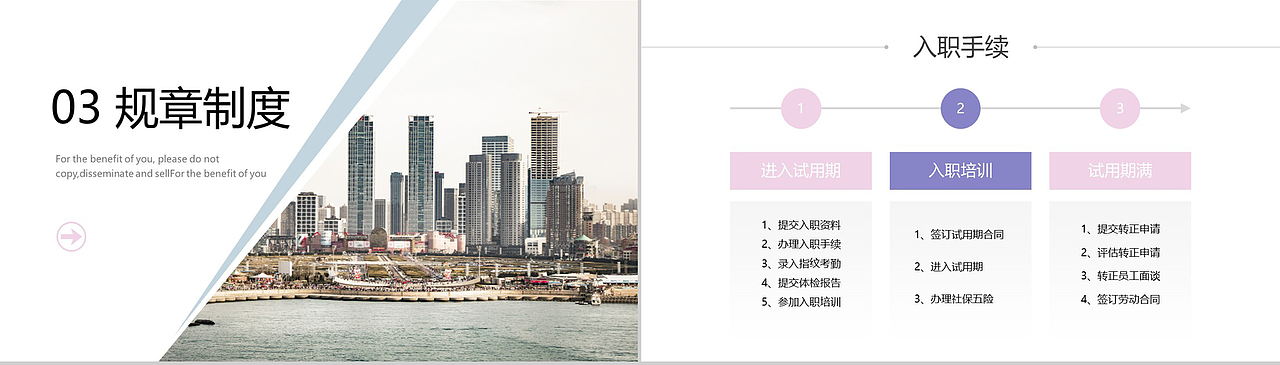 白色简约大气商务风新员工培训PPT模板