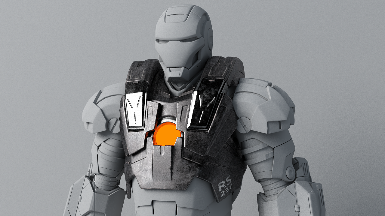 钢铁侠-战争机器 三维建模和材质灯光，后期合成