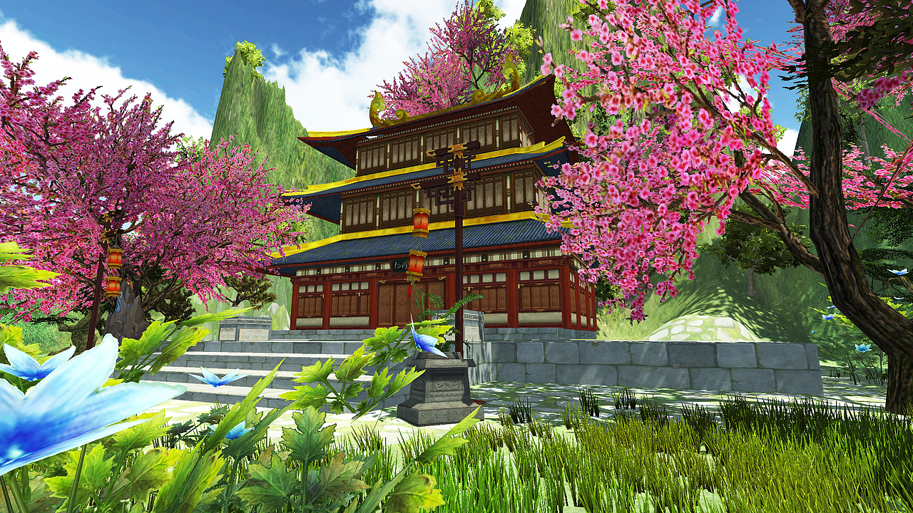 三维漫游-仙侠风游戏场景
