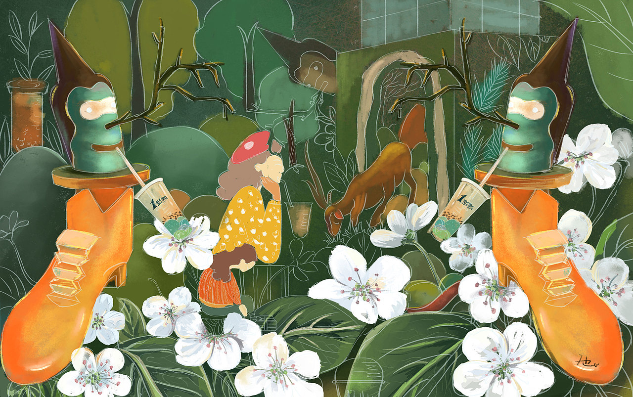 一幅作品（图ZMjA1OTU5ODgw） - 商业插画 - 站酷设计师爱画画的天边原创素材 - 站酷ZCOOL