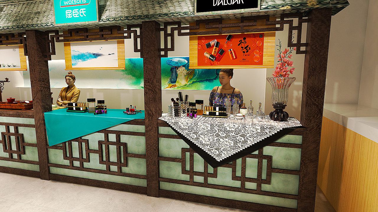 古风摊位效果图