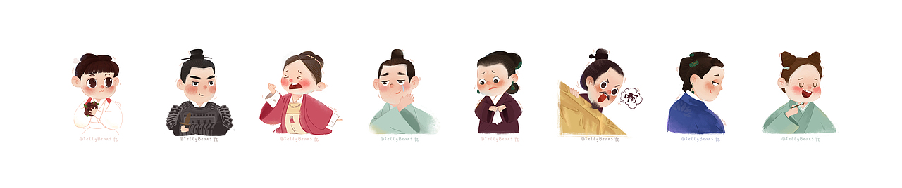 【插画-板绘】知否知否表情包（图ZMTQzODg4MzYw） - 儿童插画 - 站酷设计师jellybeans丸原创素材 - 站酷ZCOOL