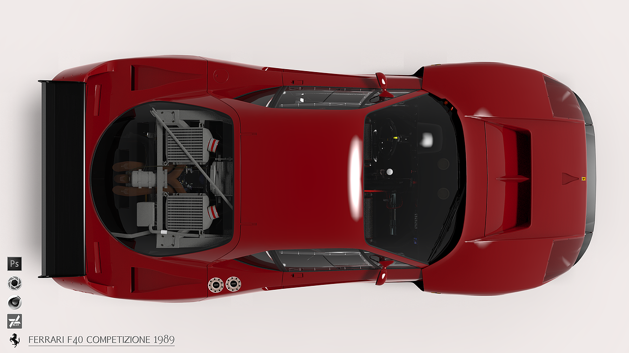 Ferrari F40 Competizione 1989 渲染