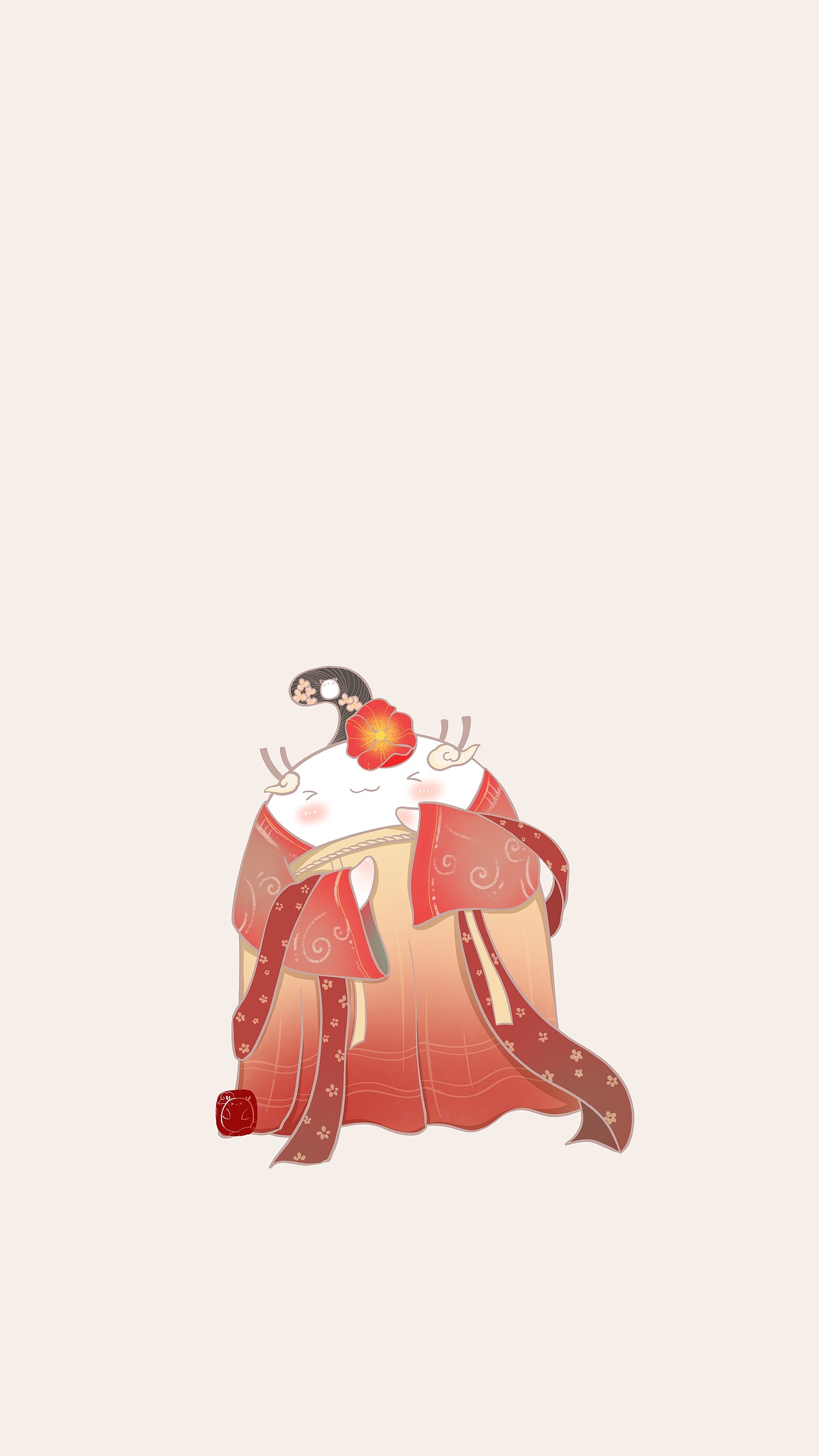 小白汉服插画壁纸（图ZMjI4MDEyMTQw） - 创作习作 - 站酷设计师会画画的云原创素材 - 站酷ZCOOL