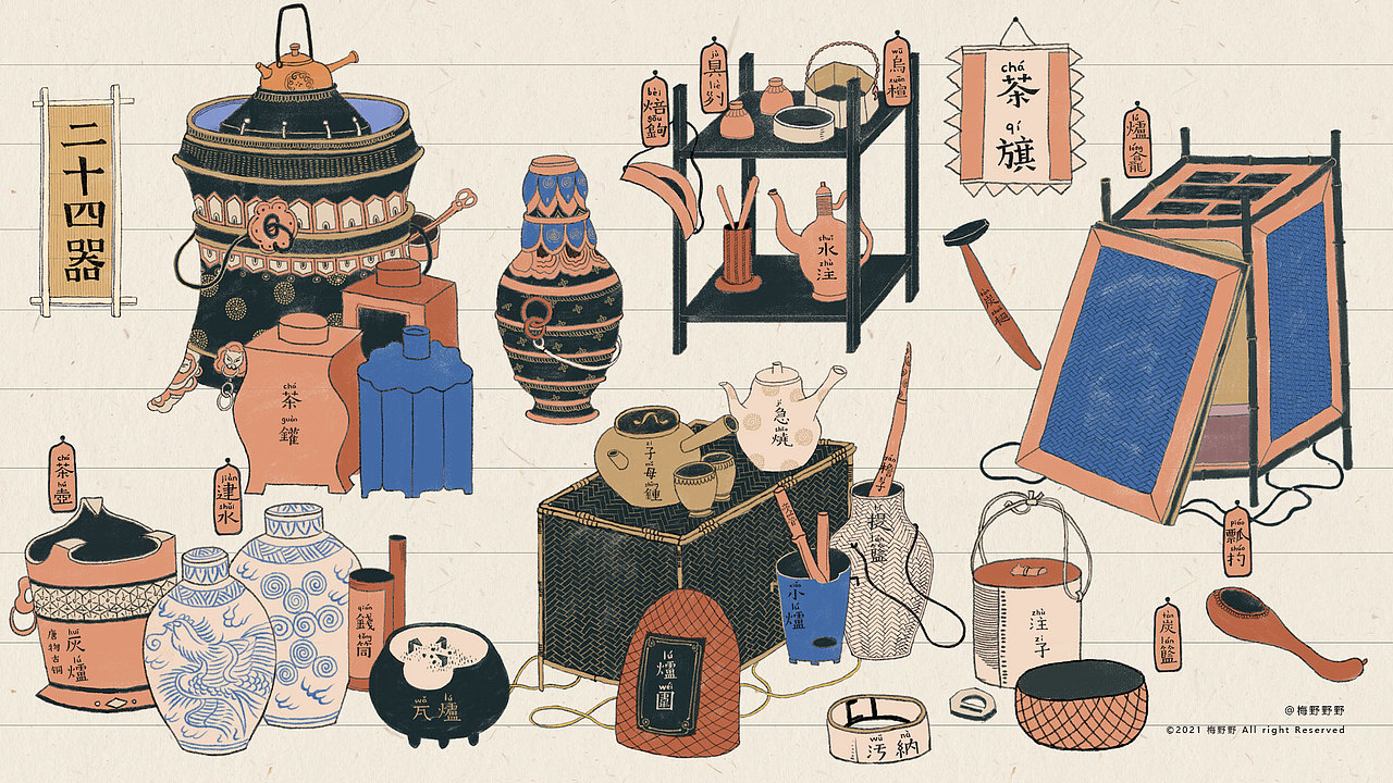 东游记-寻物寻味寻生活-Brand illustration(图ZMjY0MTc2MjI4) - 商业插画 - 站酷设计师梅野野原创素材 - 站酷ZCOOL