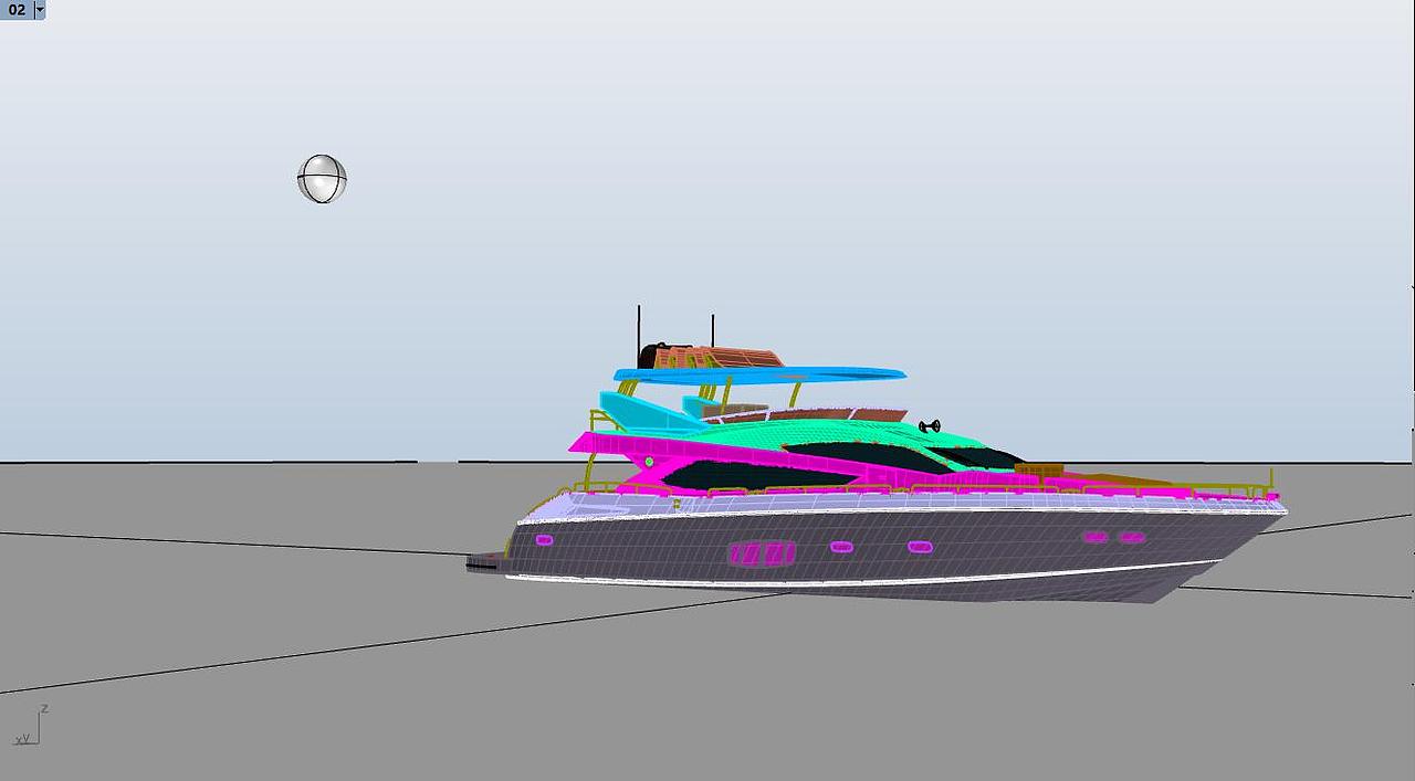 vray for rhino工业产品渲染之游艇