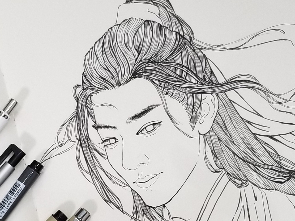 白描魏无羡（图ZMTc2MDkzMjI0） - 创作习作 - 站酷设计师Z85615188原创素材 - 站酷ZCOOL