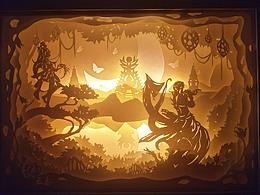 《剑网3》光影纸雕灯-毕业设计