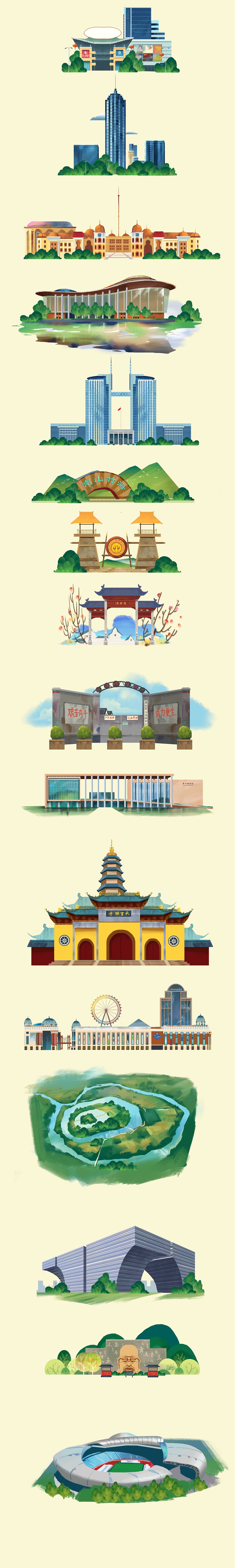 常州市网络主播手绘地图