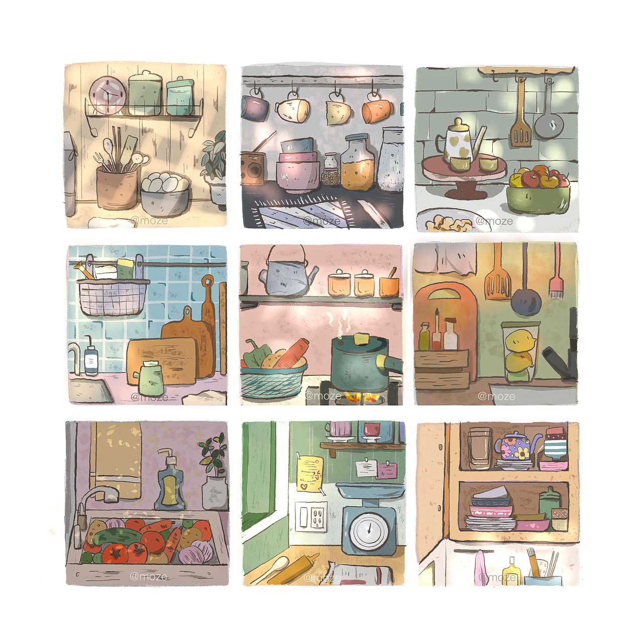 画“家”秀100图（图ZMjM2NzAwMDUy） - 艺术插画 - 站酷设计师芥兰炒牛肉原创素材 - 站酷ZCOOL