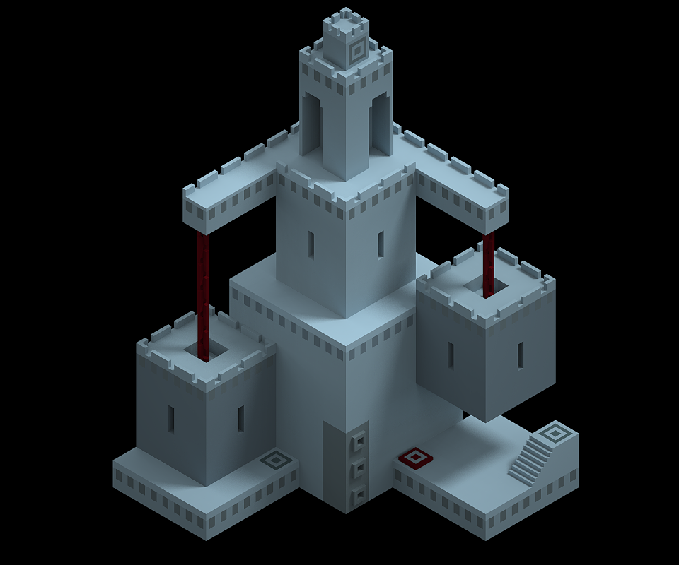 magicavoxel# #体素# 临摹的纪念碑谷