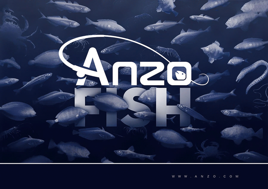 渔具品牌logo设计|Anzo品牌形象设计（图ZODg2MTI3MDg=） - 品牌 - 站酷设计师东德品牌设计原创素材 - 站酷ZCOOL