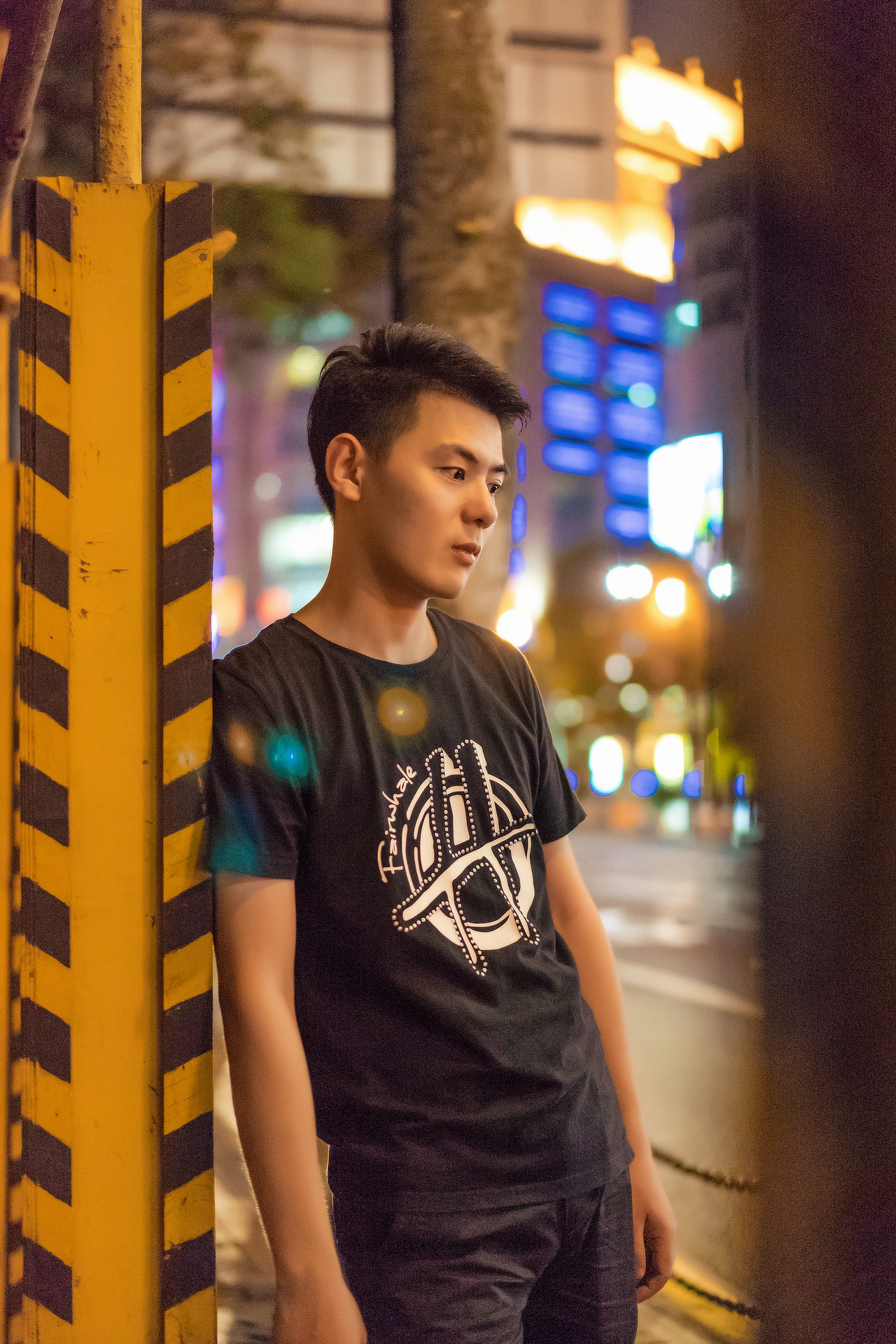 夜景人像 男生情绪片 上海街拍