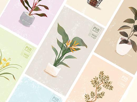 插畫植物練習(xí)（個人主頁-ZNDkyNjExMjg=） - 創(chuàng)作習(xí)作 - 站酷設(shè)計(jì)師一口一個小甜餅原創(chuàng)素材 - 站酷ZCOOL