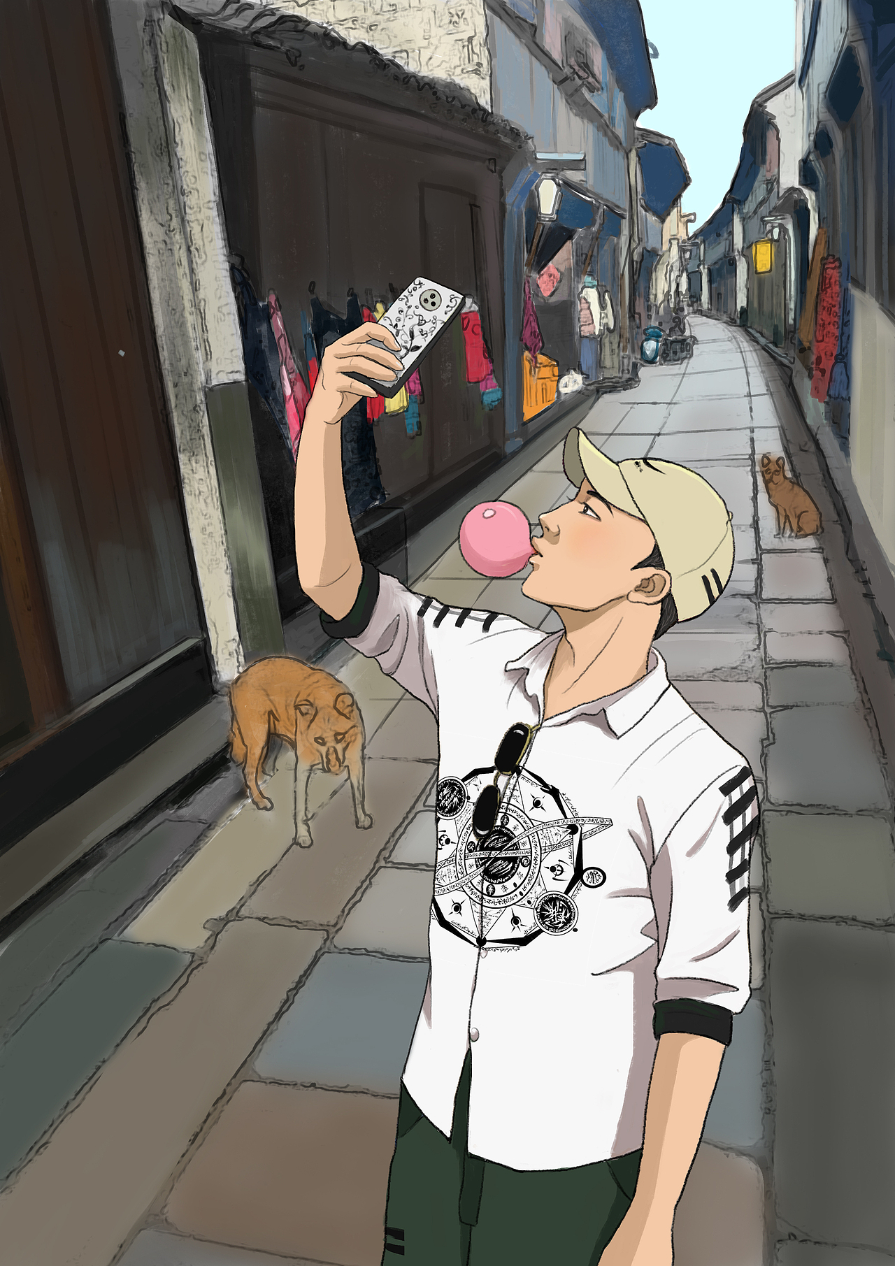 【520】 抽空画自己 乌镇印象（图ZMjU2OTY4Njc2） - 创作习作 - 站酷设计师渺小de小幸运原创素材 - 站酷ZCOOL