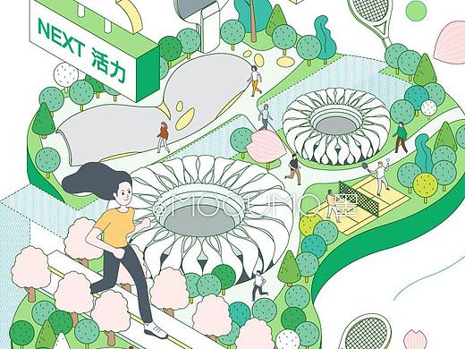 融创杭州壹号院《NEXT CITY》奥体TOD 系列插画