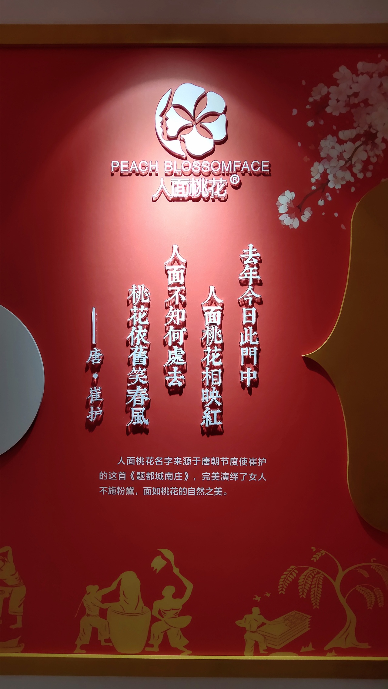 人面桃花文化墙