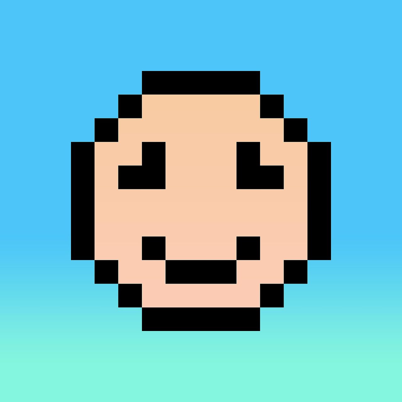 有史以来最简单的表情包,长和宽17*17个像素(方块)表情大小11*11个