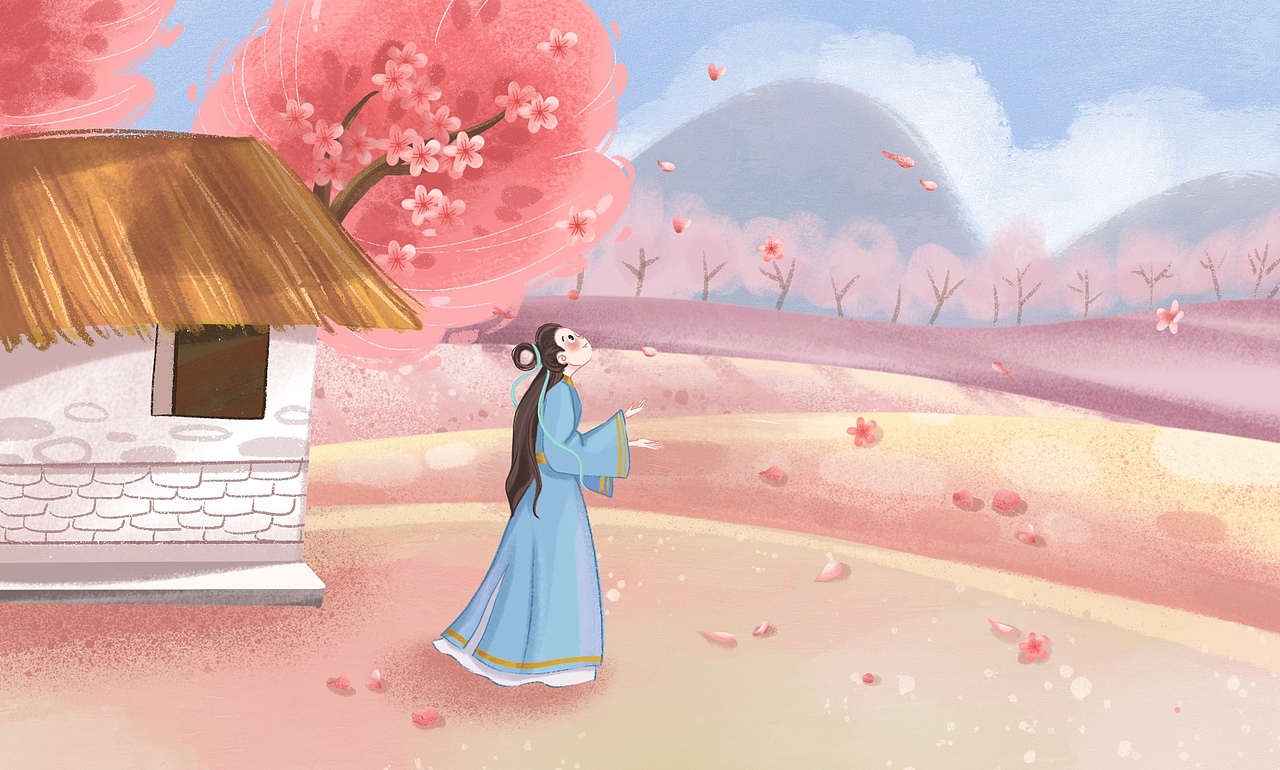 古风儿插《古诗词》（图ZMjc1MzQxMDA0） - 绘本 - 站酷设计师儿插工作室原创素材 - 站酷ZCOOL