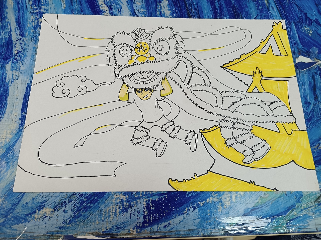 星光校园上色过程