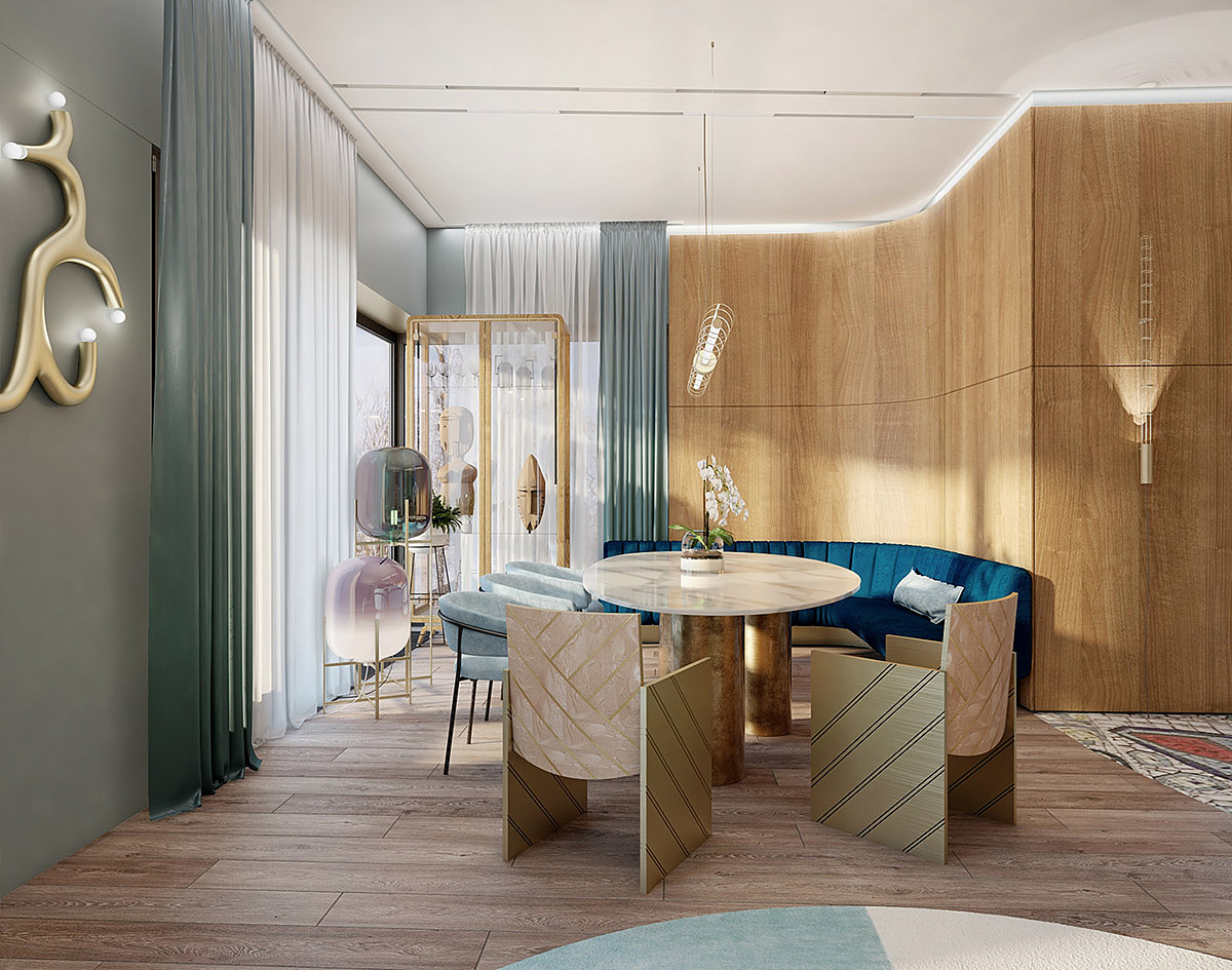 精致的小规模豪华与美丽的植物