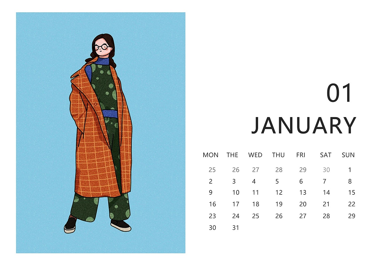 描邊風(fēng)格日歷（圖ZMjY4MzkyODY4） - 創(chuàng)作習(xí)作 - 站酷設(shè)計(jì)師會(huì)繪畫屋原創(chuàng)素材 - 站酷ZCOOL