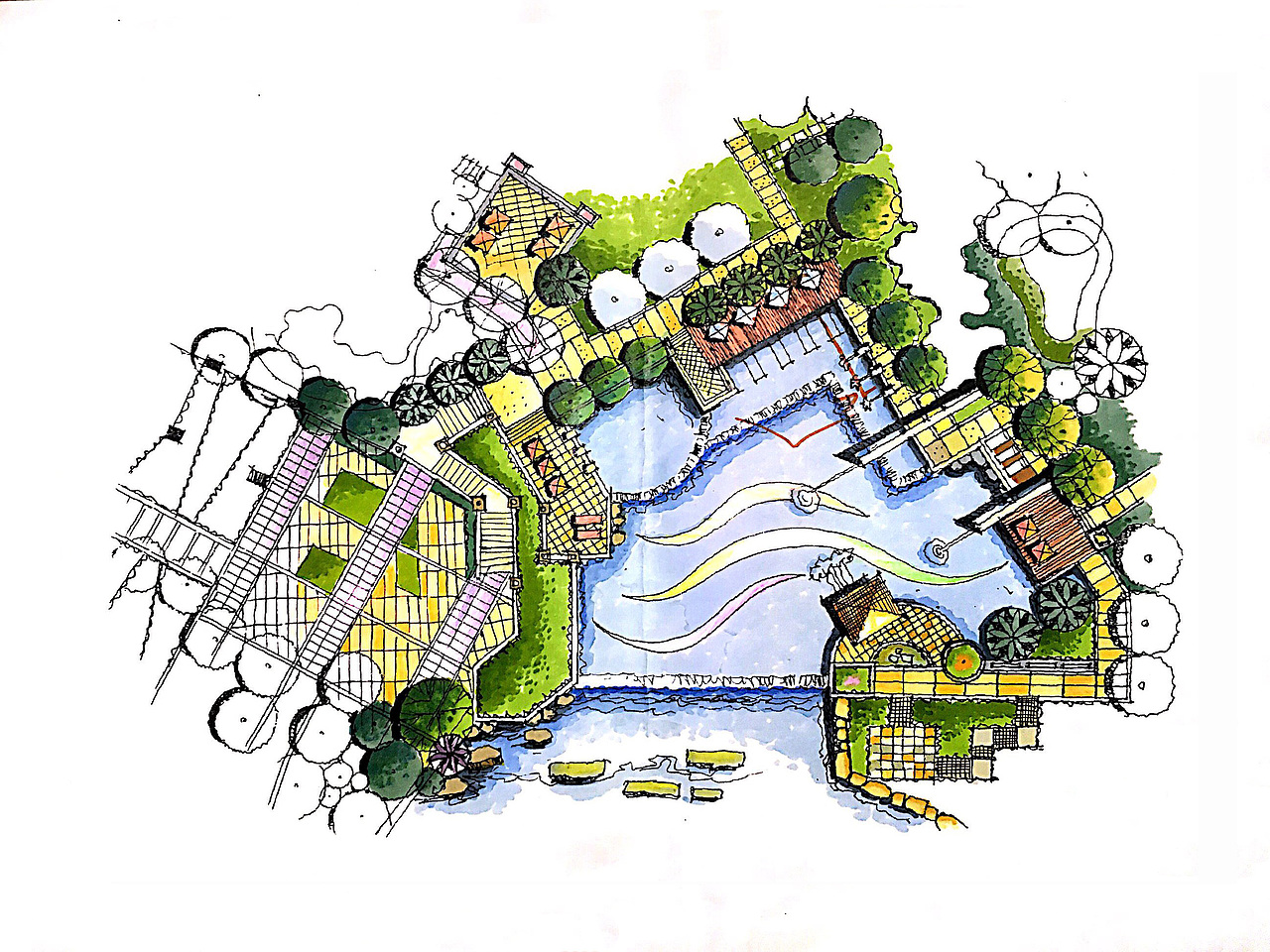 環境デザインイラスト/景观手绘