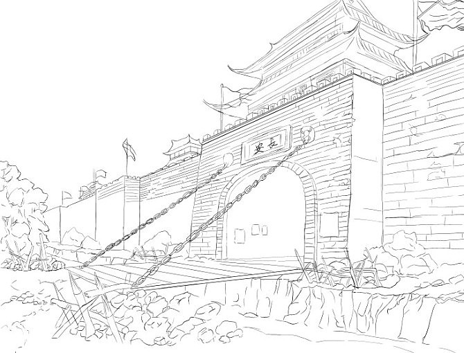 插画 手绘  动漫