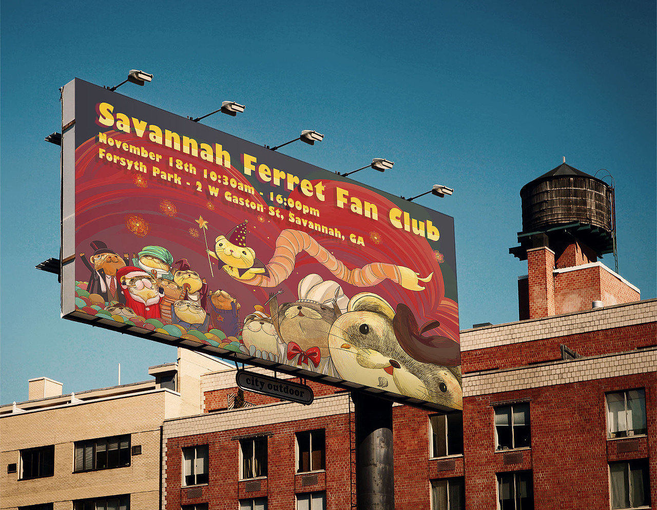 廣告插畫《雪貂愛好會(huì)》（圖ZMjMzNTk5OTky） - 創(chuàng)作習(xí)作 - 站酷設(shè)計(jì)師貓一_好好畫畫原創(chuàng)素材 - 站酷ZCOOL