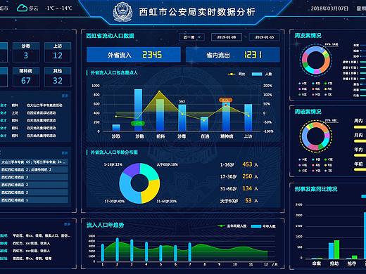 公安局数据分析大屏分析