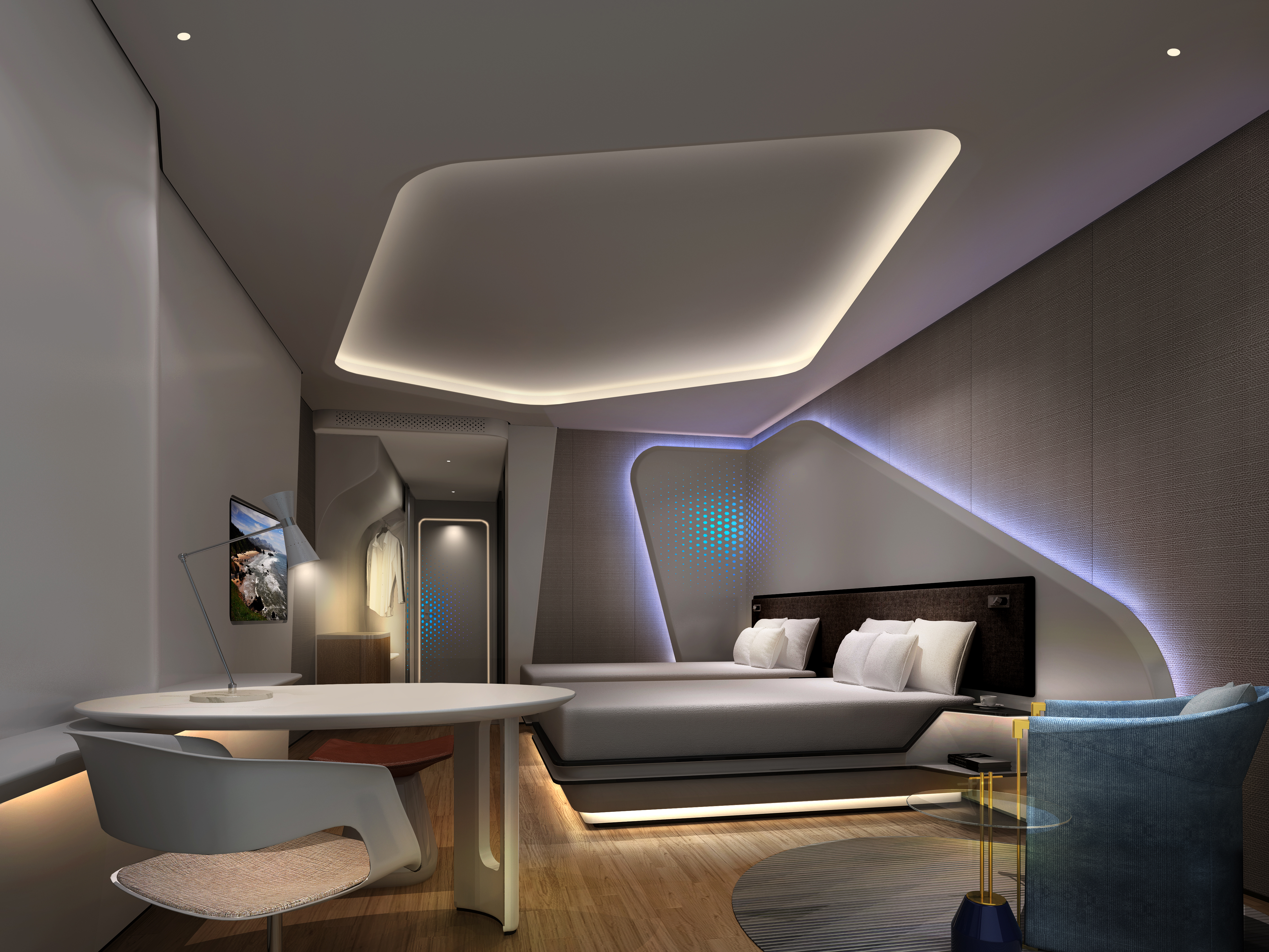 太空式酒店灯光设计阿里未来酒店
