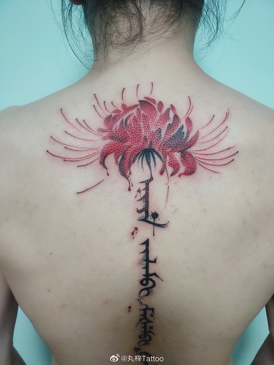 中国风彼岸花满文纹身