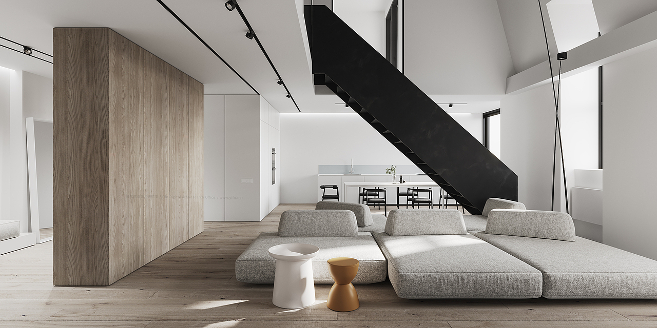 易梵/室内住宅/练习场景-灰色公寓（图ZMjQzNTgyNTgw） - 家装设计 - 站酷设计师易梵网原创素材 - 站酷ZCOOL