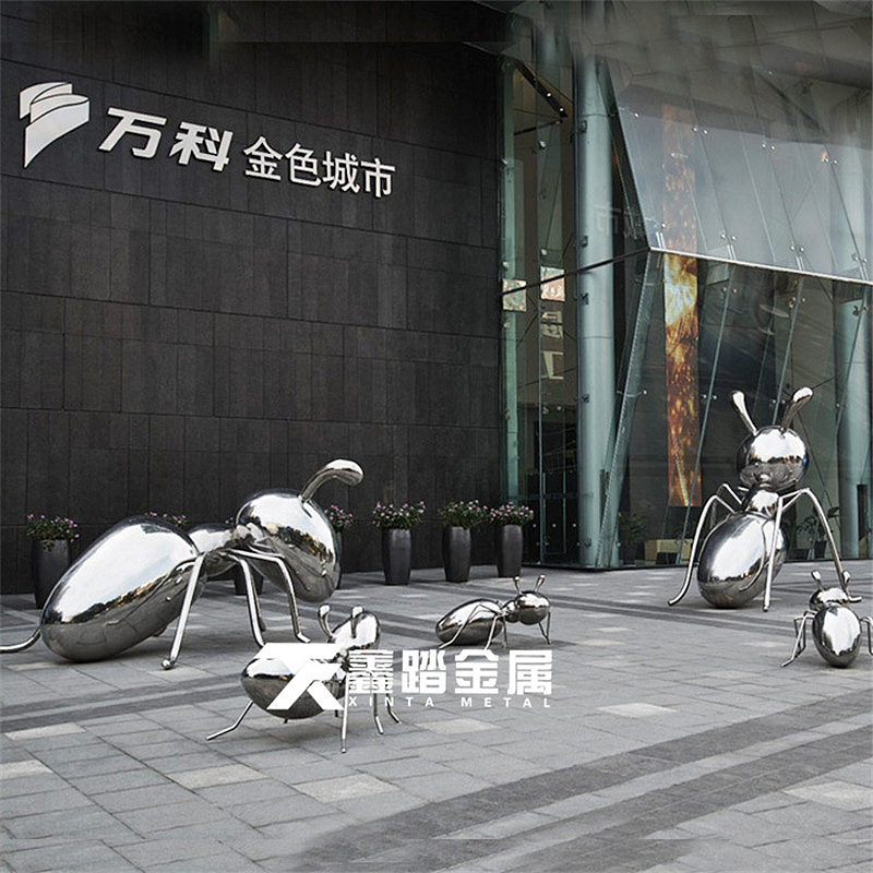 动物雕塑 城市景观雕塑小品摆件 不锈钢蚂蚁雕塑